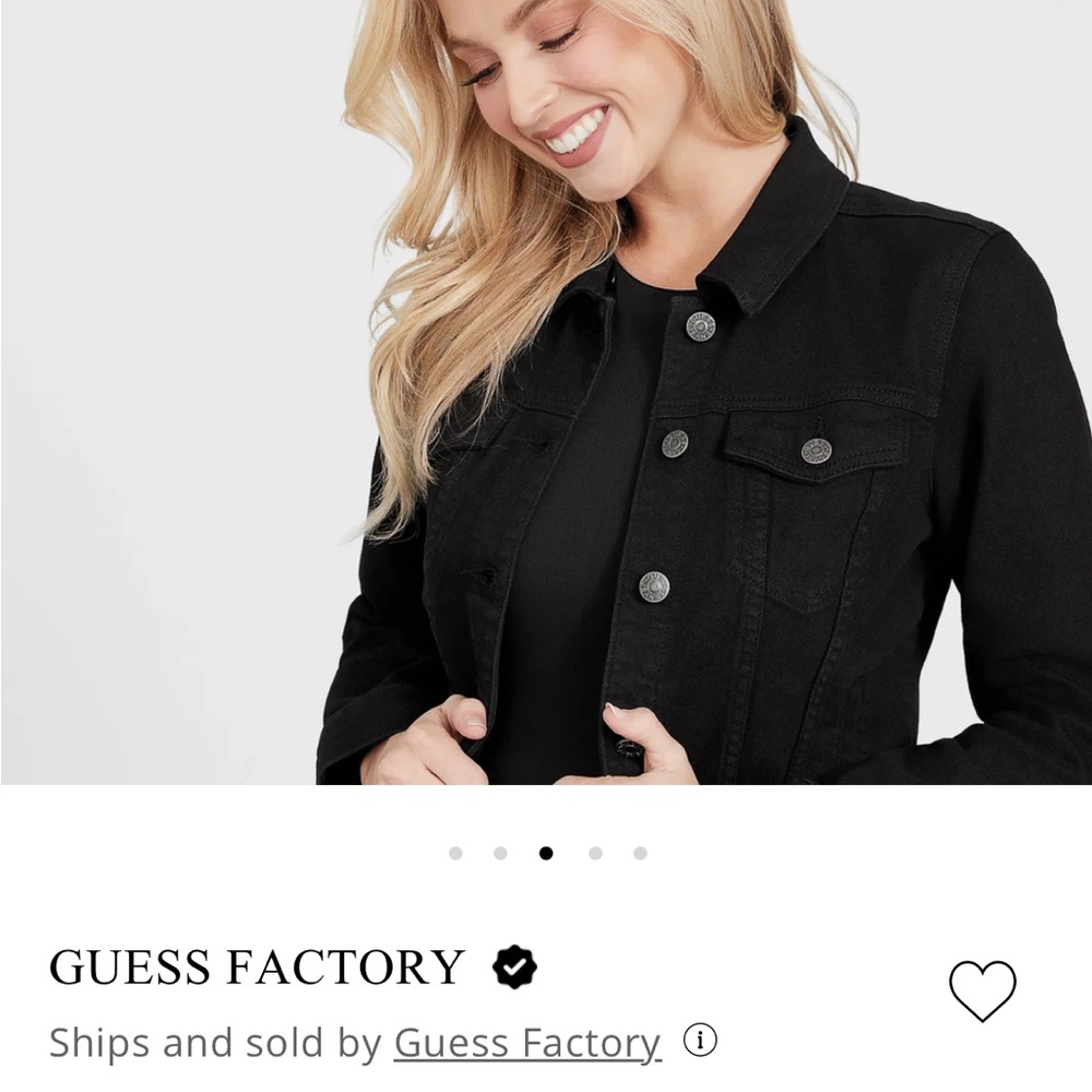 Guess Stella black hooded denim jacket - Picture 3 of 12